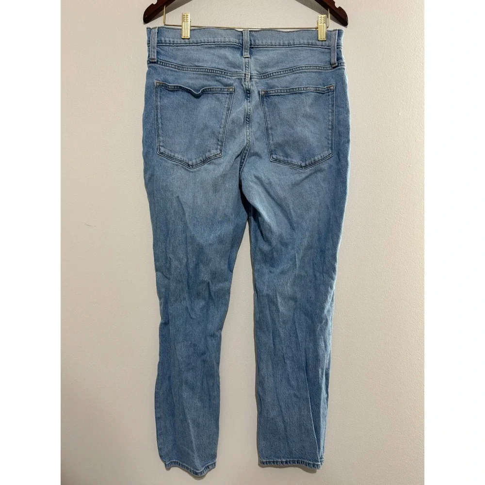 J.Crew Slim Boyfriend Jeans Light Wash Blue Denim Size 30 Mid Rise Straight Leg - Picture 4 of 8